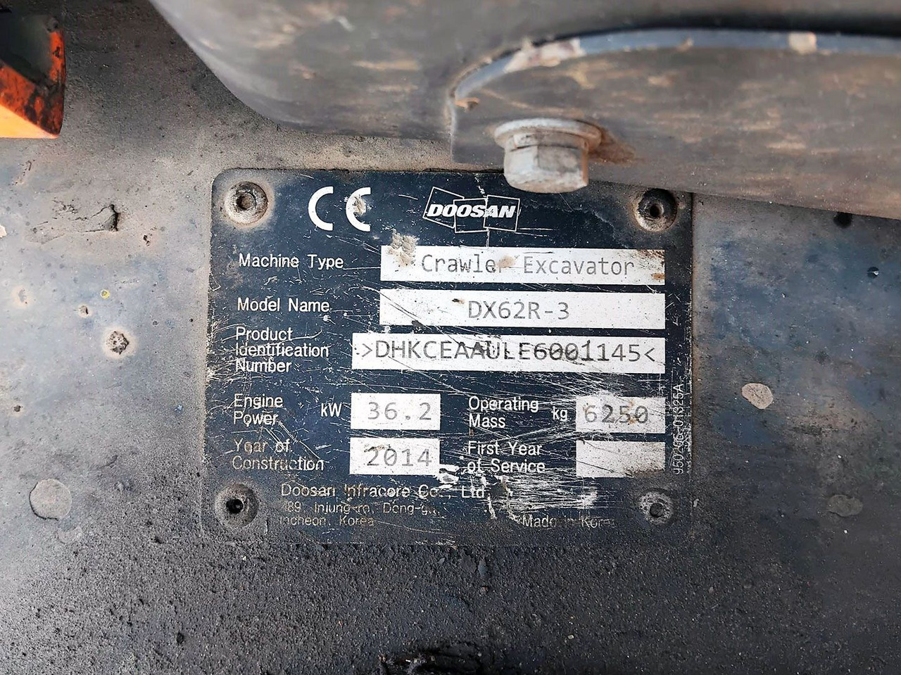 DOOSAN DX62R-3 - Máy xúc mini: hình 3 DOOSAN DX62R-3 - Máy xúc mini: hình 3