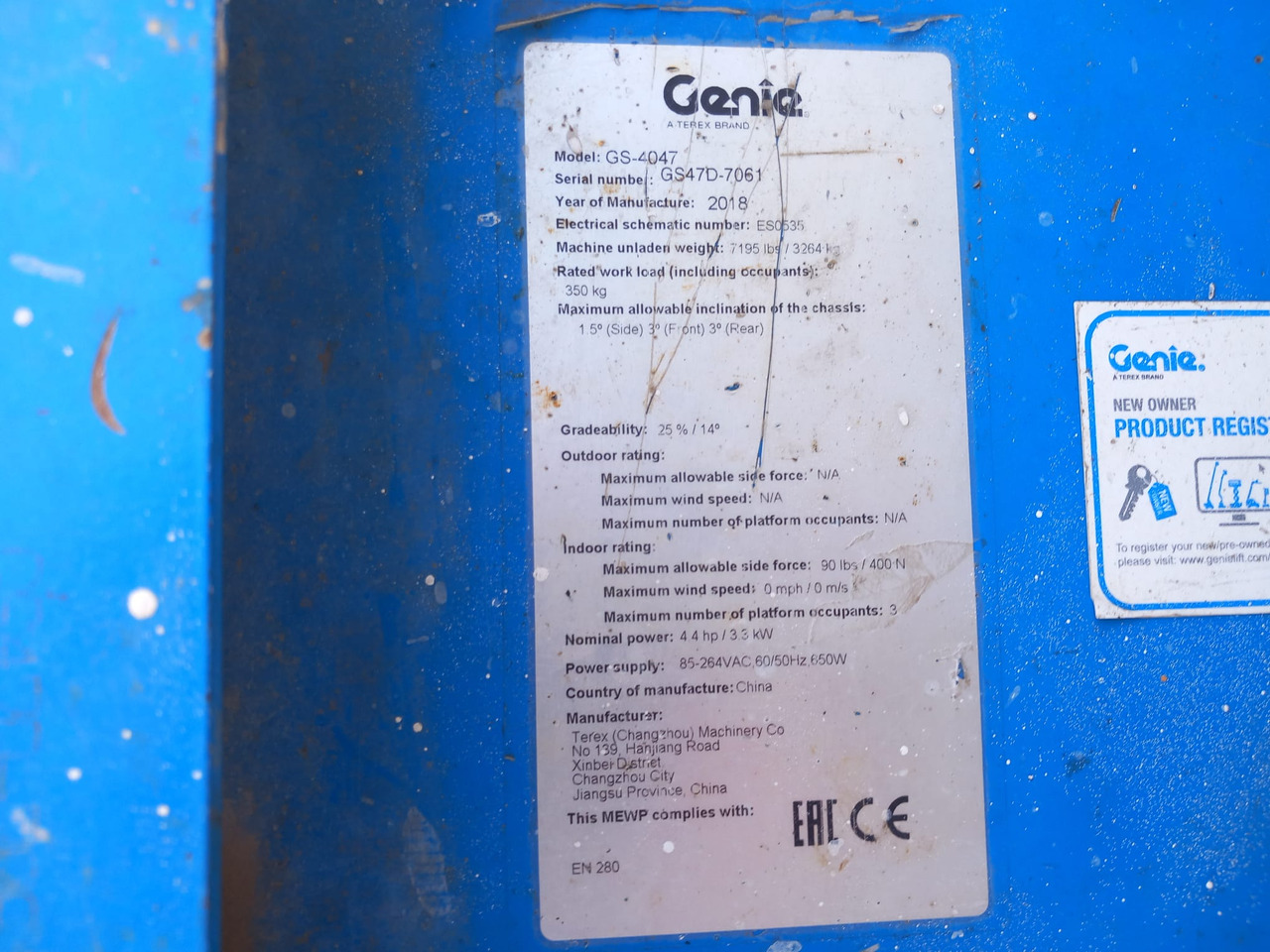 Máy nâng người hình kéo GENIE GS4047: hình 9 Máy nâng người hình kéo GENIE GS4047: hình 9
