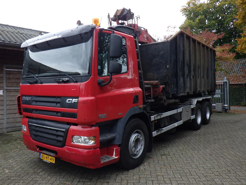 DAF CF 85 410 Euro 5 / Manual / Blad-Lucht / Boogie - Liftas / HTS Kabel / 9 T vooras / Palfinger G 100 L Crane - Xe tải hệ thống cáp: hình 1 DAF CF 85 410 Euro 5 / Manual / Blad-Lucht / Boogie - Liftas / HTS Kabel / 9 T vooras / Palfinger G 100 L Crane - Xe tải hệ thống cáp: hình 1