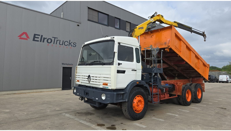 Renault G 300 Manager (POMPE MANUELLE / GRUE COPMA 90.2 / LAMES / 6X4 / GRAND PONT) - Xe ben, Xe cẩu tự hành: hình 1 Renault G 300 Manager (POMPE MANUELLE / GRUE COPMA 90.2 / LAMES / 6X4 / GRAND PONT) - Xe ben, Xe cẩu tự hành: hình 1