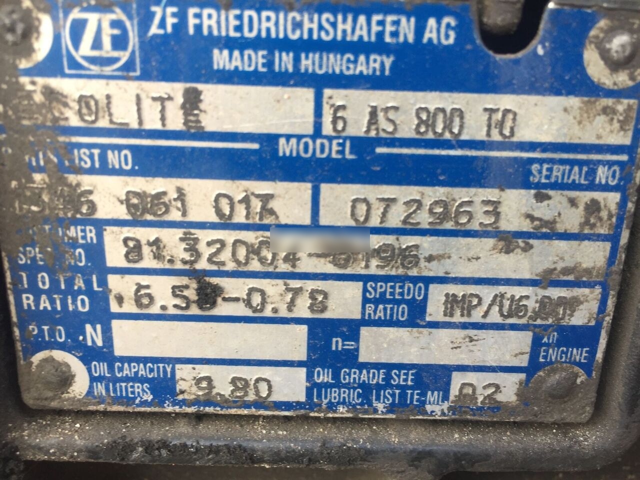ZF Ecolite 6AS800TO truck - Hộp số cho Xe tải: hình 1 ZF Ecolite 6AS800TO truck - Hộp số cho Xe tải: hình 1