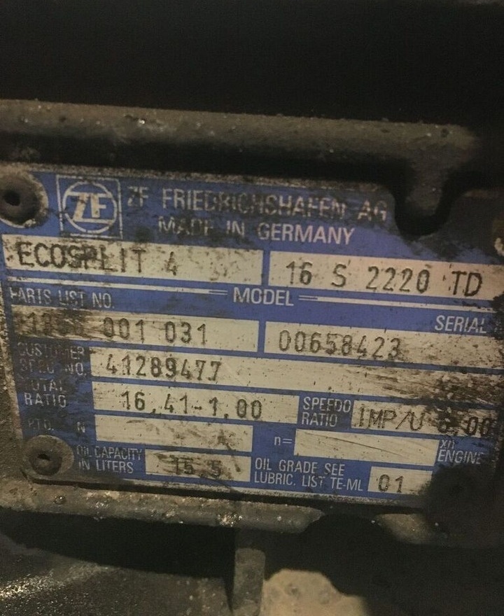 ZF Ecosplit 4 16S2220 TD 1356001031 - Hộp số cho Xe tải: hình 2 ZF Ecosplit 4 16S2220 TD 1356001031 - Hộp số cho Xe tải: hình 2