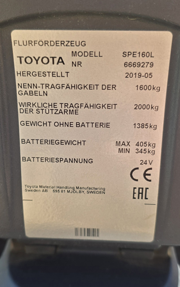 Toyota SPE 160L Triplex 6m - Máy xếp chồng: hình 4 Toyota SPE 160L Triplex 6m - Máy xếp chồng: hình 4