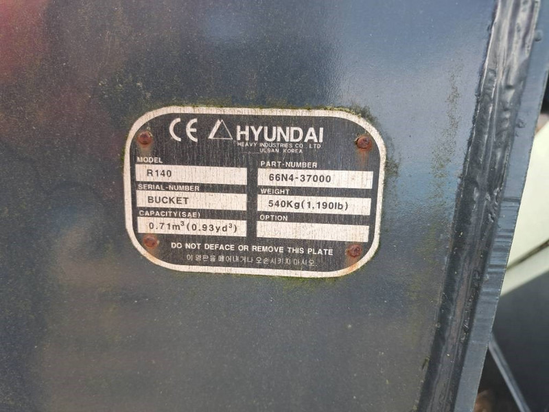 Hyundai Exacavator Digging Bucket 140, 6N4-37000 - Gầu cho Máy móc xây dựng: hình 3 Hyundai Exacavator Digging Bucket 140, 6N4-37000 - Gầu cho Máy móc xây dựng: hình 3