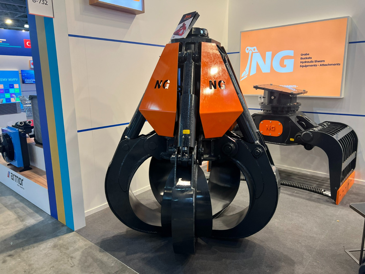 ORANGE PEEL SCRAP GRAPPLE / POLYP GRABS - NG ATTACHMENTS - Nho táo cho Máy xúc: hình 3 ORANGE PEEL SCRAP GRAPPLE / POLYP GRABS - NG ATTACHMENTS - Nho táo cho Máy xúc: hình 3