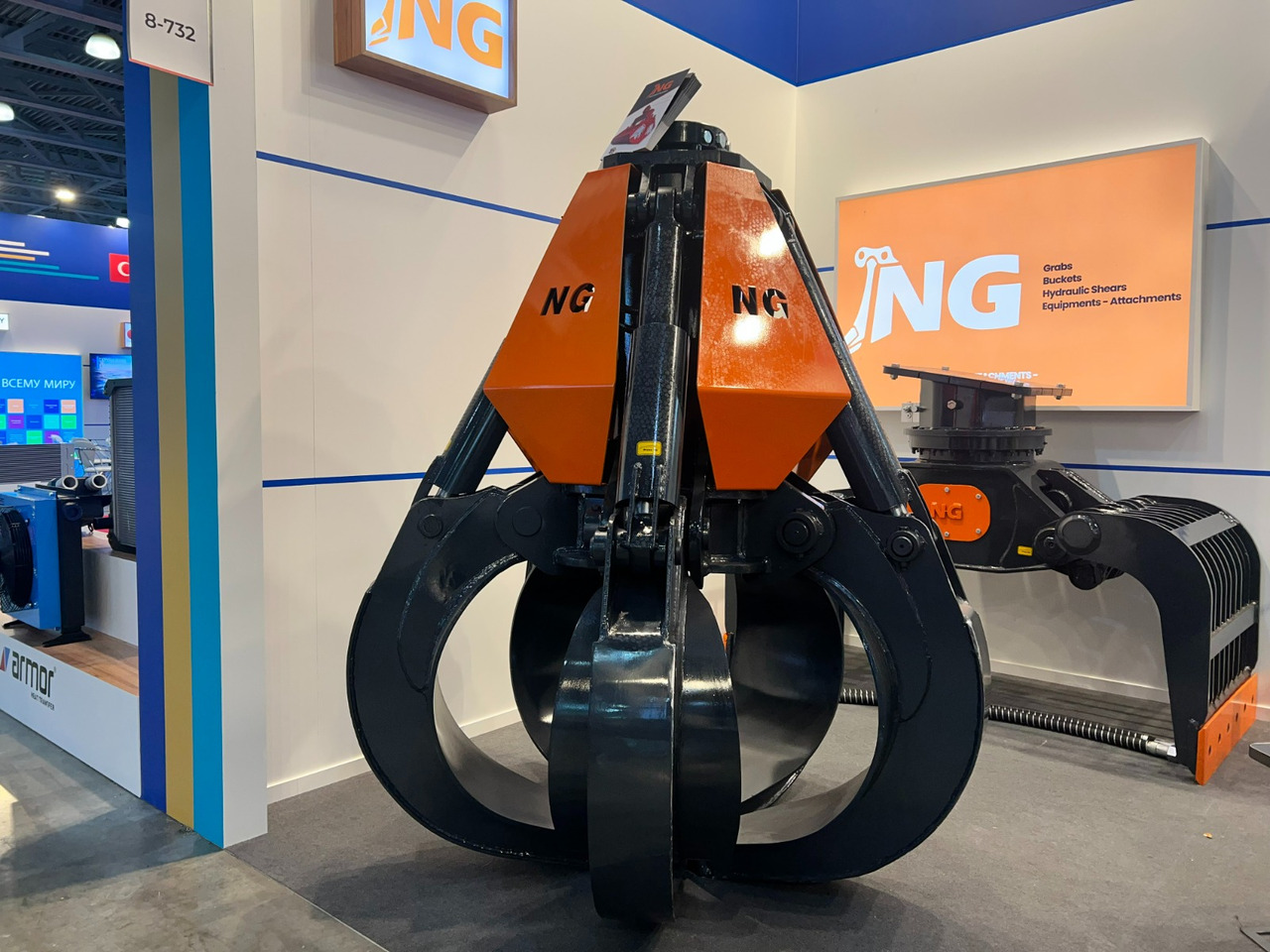 ORANGE PEEL SCRAP GRAPPLE / POLYP GRABS - NG ATTACHMENTS - Nho táo cho Máy xúc: hình 4 ORANGE PEEL SCRAP GRAPPLE / POLYP GRABS - NG ATTACHMENTS - Nho táo cho Máy xúc: hình 4