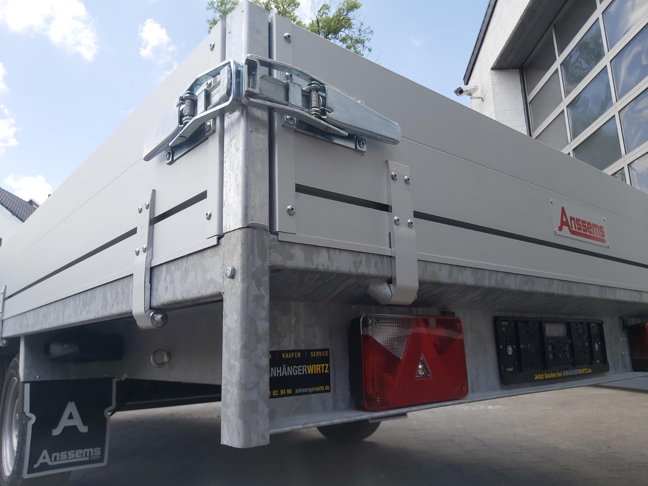 Rơ moóc mui bạt Anssems Hochlader PSX - S 3000 405x178x30cm 180cm Hochplane grau (XL) 3000kg Aktion: hình 9