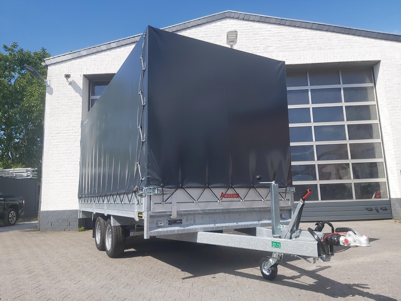 Rơ moóc mui bạt Anssems Hochlader PSX - S 3000 405x178x30cm 180cm Hochplane grau (XL) 3000kg Aktion: hình 6