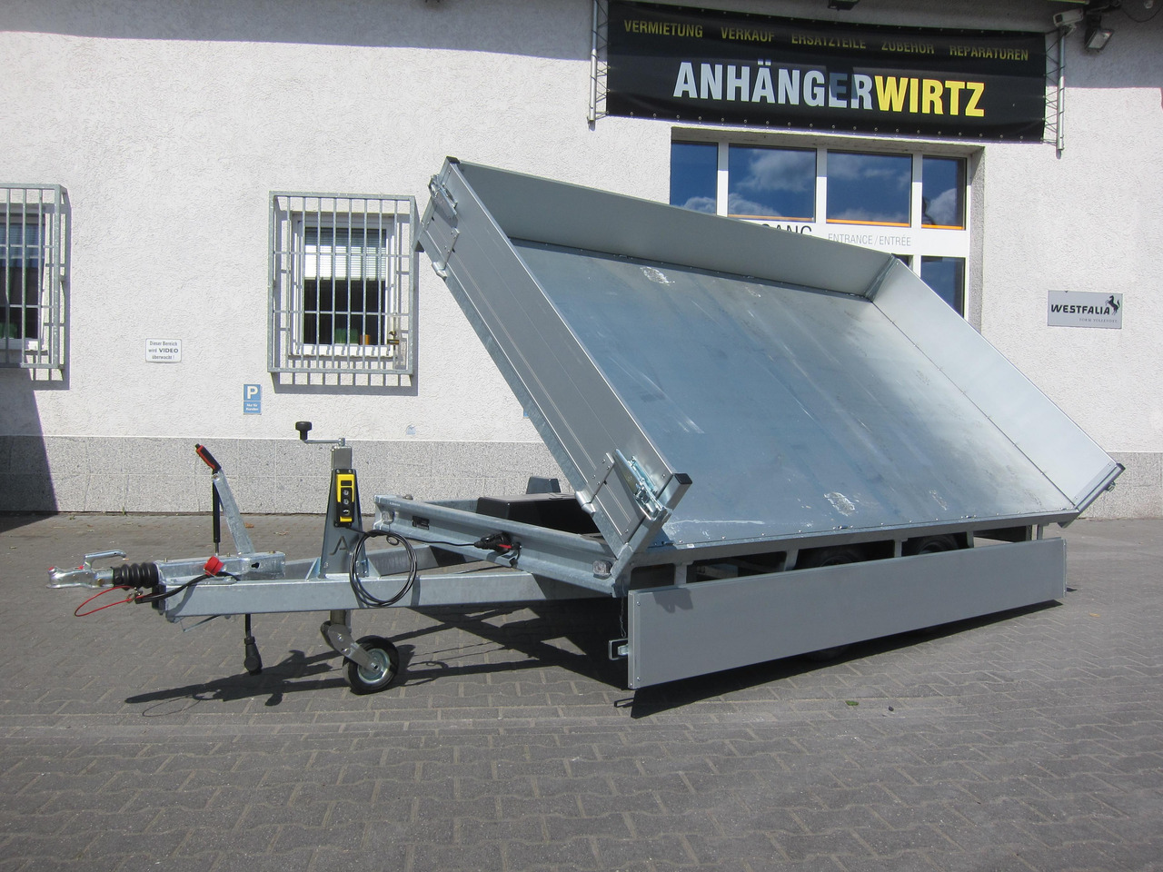 Anssems Kipper KSX 3000 Elektrisch 305x178x30cm Stahlboden niedrig Fahrgestell 3000kg online Aktion - Rơ moóc ben: hình 1 Anssems Kipper KSX 3000 Elektrisch 305x178x30cm Stahlboden niedrig Fahrgestell 3000kg online Aktion - Rơ moóc ben: hình 1