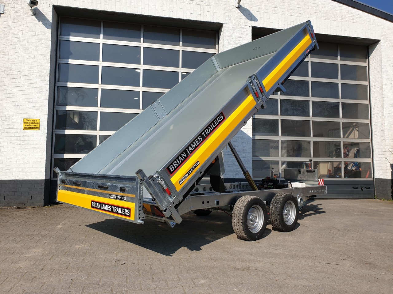 Brian James Trailer CarGO Tipper 2 elektrisch 360x195x30cm Pendelklappe Tandem niedrig 12" 3500kg os - Rơ moóc ben: hình 3 Brian James Trailer CarGO Tipper 2 elektrisch 360x195x30cm Pendelklappe Tandem niedrig 12" 3500kg os - Rơ moóc ben: hình 3