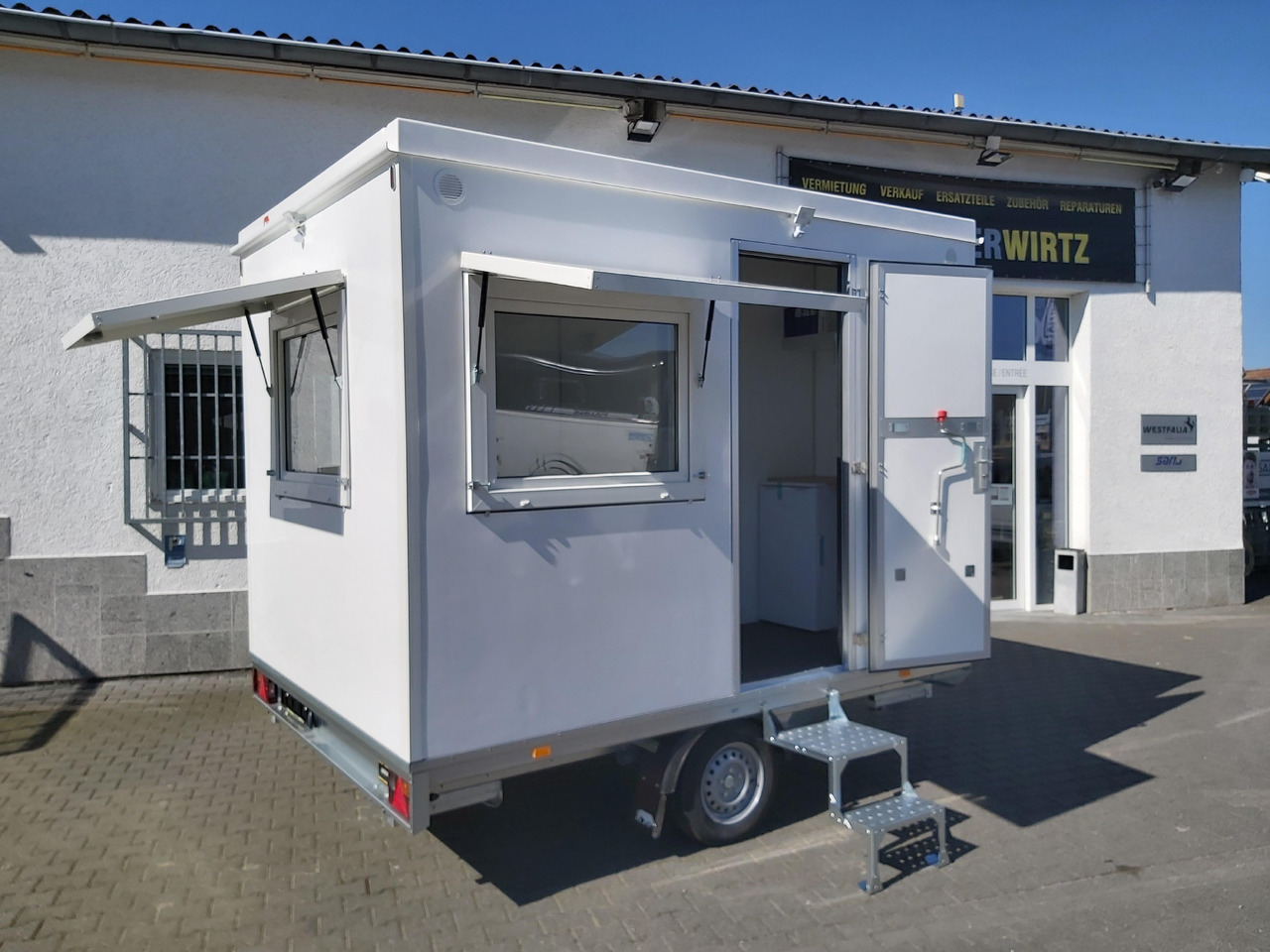 Mobiles Büro 310x220x220cm Tür + 3 Fenster + WC Raum (M) 1200kg - Rơ moóc bán hàng: hình 4 Mobiles Büro 310x220x220cm Tür + 3 Fenster + WC Raum (M) 1200kg - Rơ moóc bán hàng: hình 4