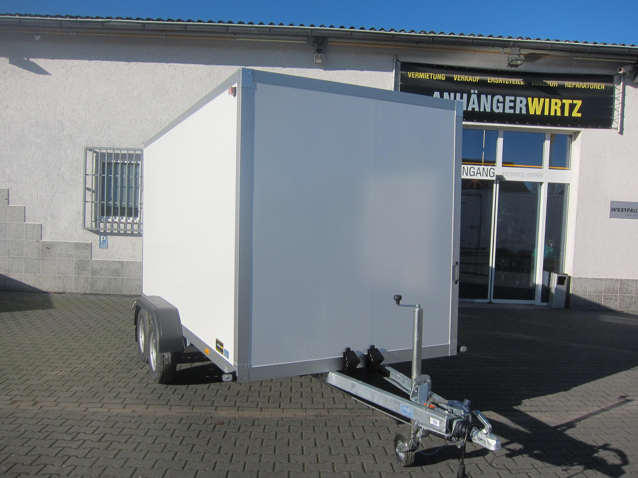 WM Meyer Koffer AZ 2740/185 S35 + Heckrampe 401x185x205cm (XL) 2700kg Januar Aktion Modell 2024 - Rơ moóc hộp kín: hình 3 WM Meyer Koffer AZ 2740/185 S35 + Heckrampe 401x185x205cm (XL) 2700kg Januar Aktion Modell 2024 - Rơ moóc hộp kín: hình 3
