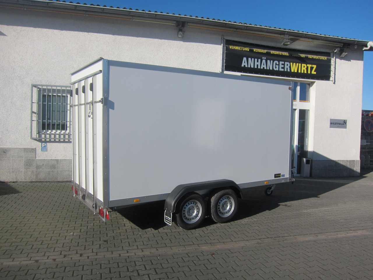 WM Meyer Koffer AZ 2740/185 S35 + Heckrampe 401x185x205cm (XL) 2700kg Januar Aktion Modell 2024 - Rơ moóc hộp kín: hình 4 WM Meyer Koffer AZ 2740/185 S35 + Heckrampe 401x185x205cm (XL) 2700kg Januar Aktion Modell 2024 - Rơ moóc hộp kín: hình 4