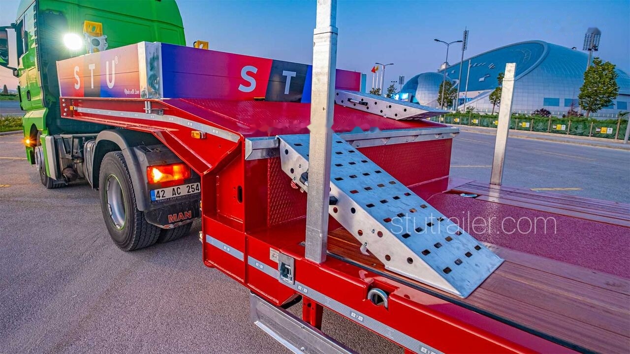 Sơ mi rơ moóc thùng thấp mới STU 4 Axle Extendable Lowbed Trailer: hình 17