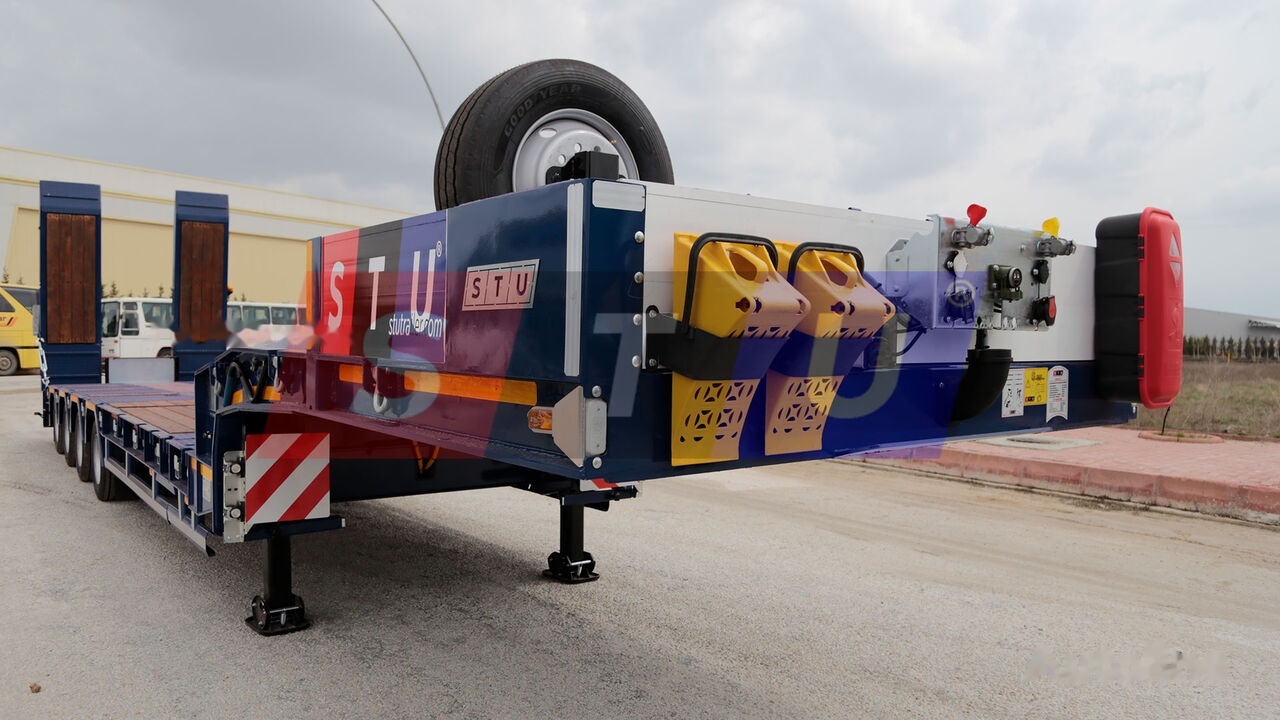 Sơ mi rơ moóc thùng thấp mới STU 4 Axle Extendable Lowbed Trailer: hình 21