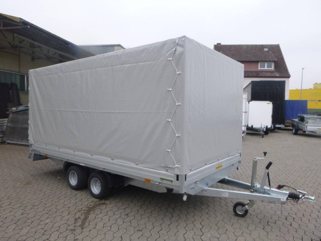 Humbaur HN 254118 Hochlader mit Hochplane 2,5 to. 4100 x 1850 x 350 mm - Rơ moóc xe hơi: hình 1 Humbaur HN 254118 Hochlader mit Hochplane 2,5 to. 4100 x 1850 x 350 mm - Rơ moóc xe hơi: hình 1