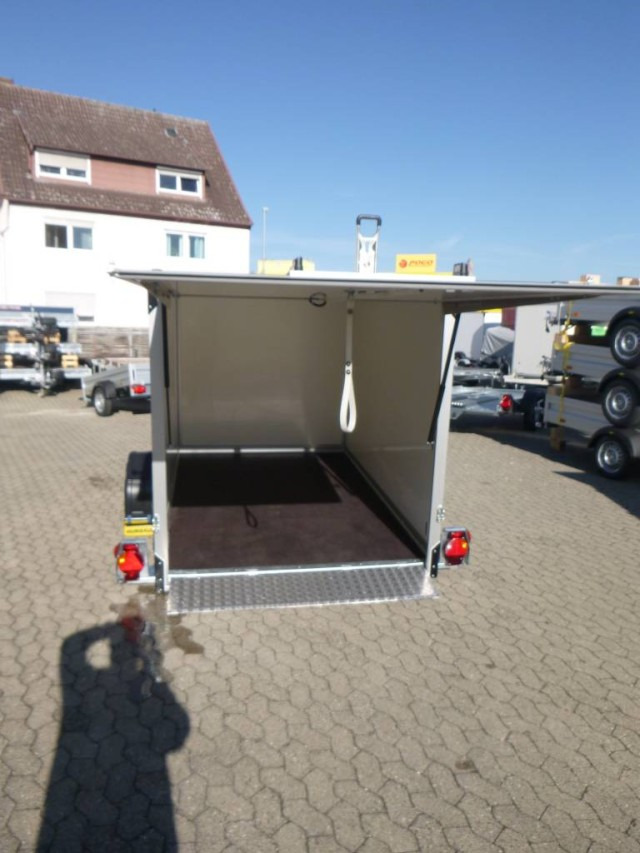 Humbaur Koffer Absenkanhänger mit E-Pumpe HKT 183117-18P, 100 km/h 1,8 t. 3100 x 1765 x 1800 mm - Rơ moóc hộp kín: hình 2 Humbaur Koffer Absenkanhänger mit E-Pumpe HKT 183117-18P, 100 km/h 1,8 t. 3100 x 1765 x 1800 mm - Rơ moóc hộp kín: hình 2