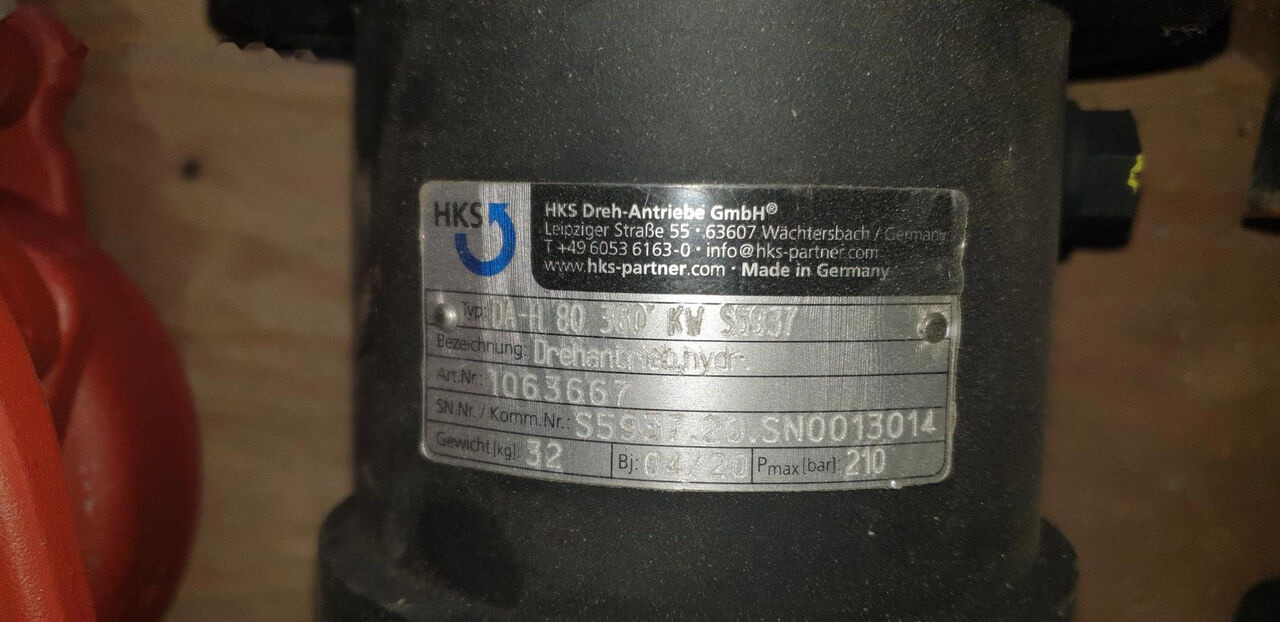 HKS DA--H 80 360º for PUTZMEISTER SPM 500 ESK1602791 for Putzmeister SPM 500 roadheader - Động cơ thủy lực: hình 3 HKS DA--H 80 360º for PUTZMEISTER SPM 500 ESK1602791 for Putzmeister SPM 500 roadheader - Động cơ thủy lực: hình 3