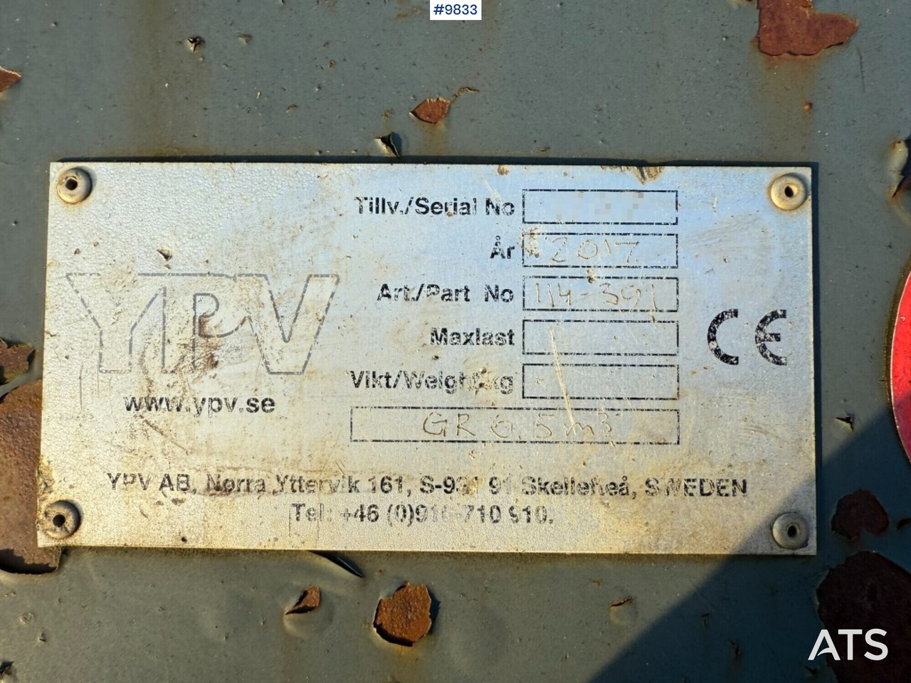 Bucket YPV GR 6.5m3 Large large BM - Gầu xúc lật: hình 5 Bucket YPV GR 6.5m3 Large large BM - Gầu xúc lật: hình 5