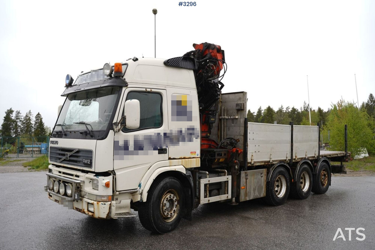 Crane Truck Volvo FM12-39 8X4*4 (SEE VIDEO) - Xe cẩu tự hành, Xe tải thùng lửng/ Phẳng: hình 1 Crane Truck Volvo FM12-39 8X4*4 (SEE VIDEO) - Xe cẩu tự hành, Xe tải thùng lửng/ Phẳng: hình 1