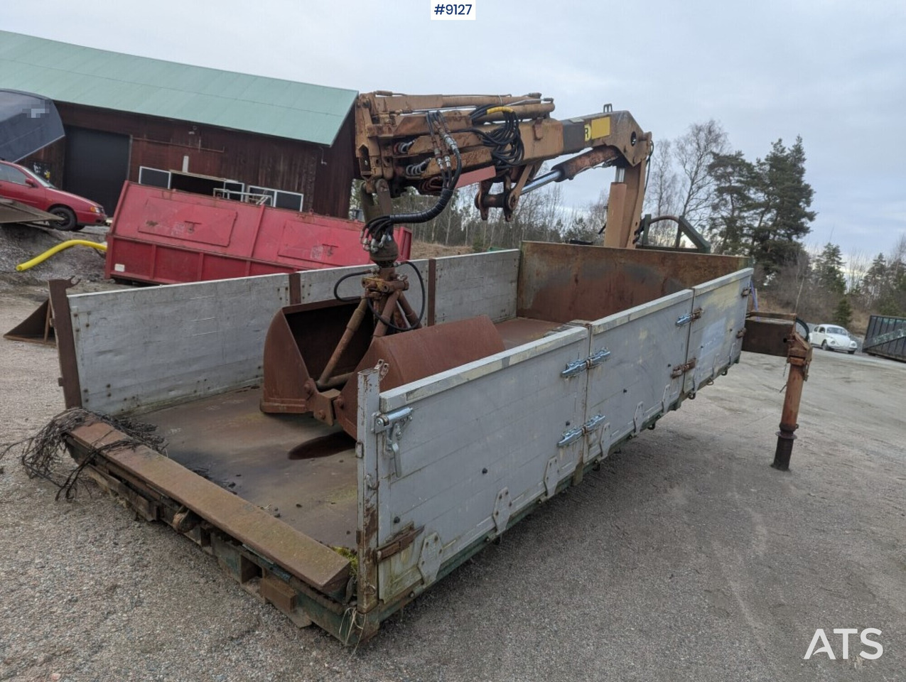 Crane flatbed Palfinger with rotator and bucket - Thùng lửng, Xe cẩu tự hành: hình 3 Crane flatbed Palfinger with rotator and bucket - Thùng lửng, Xe cẩu tự hành: hình 3