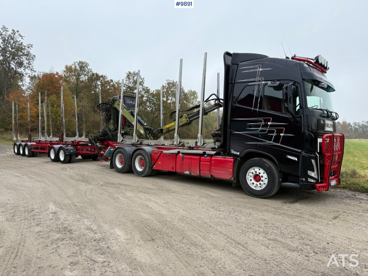 Volvo FH64 R Timber truck, trailer and crane - Xe chở gỗ, Xe cẩu tự hành: hình 1 Volvo FH64 R Timber truck, trailer and crane - Xe chở gỗ, Xe cẩu tự hành: hình 1