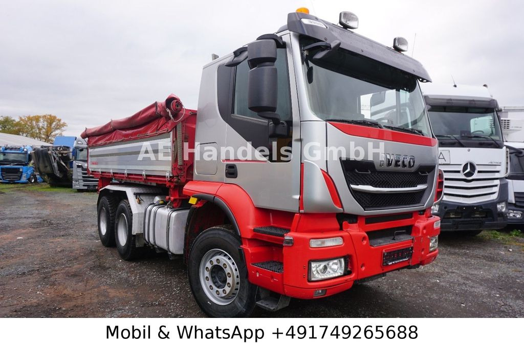 Xe chở container/ Xe tải hoán đổi thân Iveco Trakker 500 BL 6x4 *Retarder/11m³/Wechselkipper: hình 9
