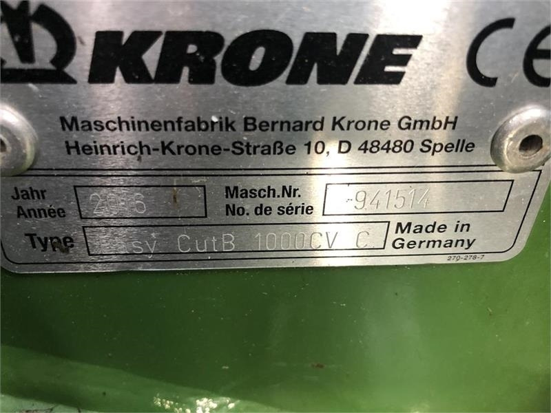 Krone EasyCut B 1000 CV - Máy gặt: hình 5 Krone EasyCut B 1000 CV - Máy gặt: hình 5