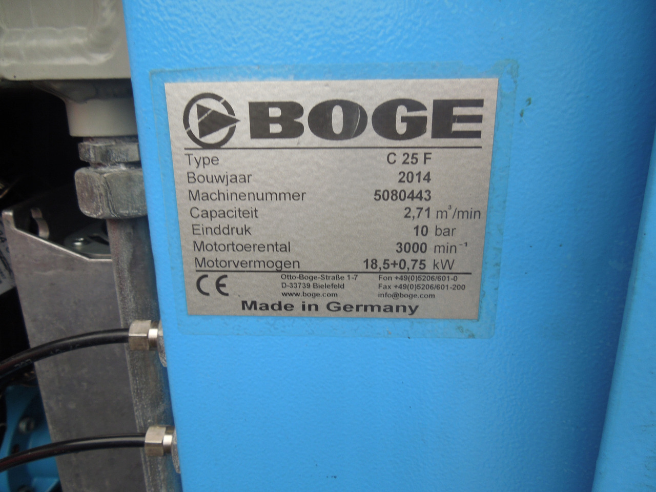 BOGE C25F - Máy nén khí: hình 3 BOGE C25F - Máy nén khí: hình 3