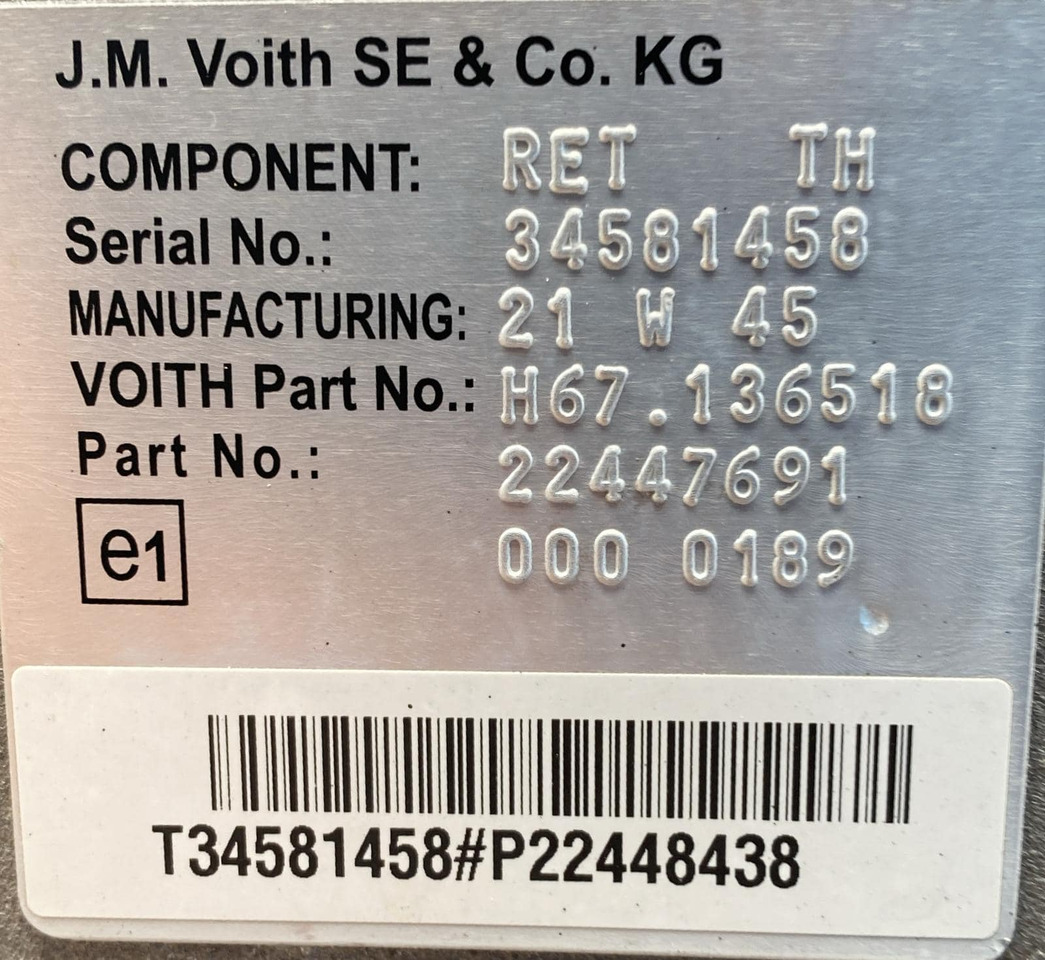 Cambio Volvo 500 D13K-6 - Hộp số: hình 4 Cambio Volvo 500 D13K-6 - Hộp số: hình 4