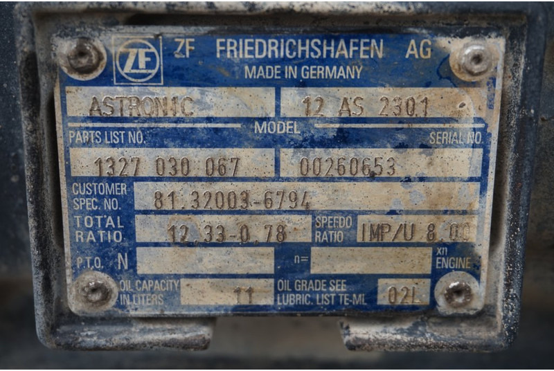ZF 12AS2301OD TGA 81.32003-6794 - Hộp số cho Xe tải: hình 5 ZF 12AS2301OD TGA 81.32003-6794 - Hộp số cho Xe tải: hình 5