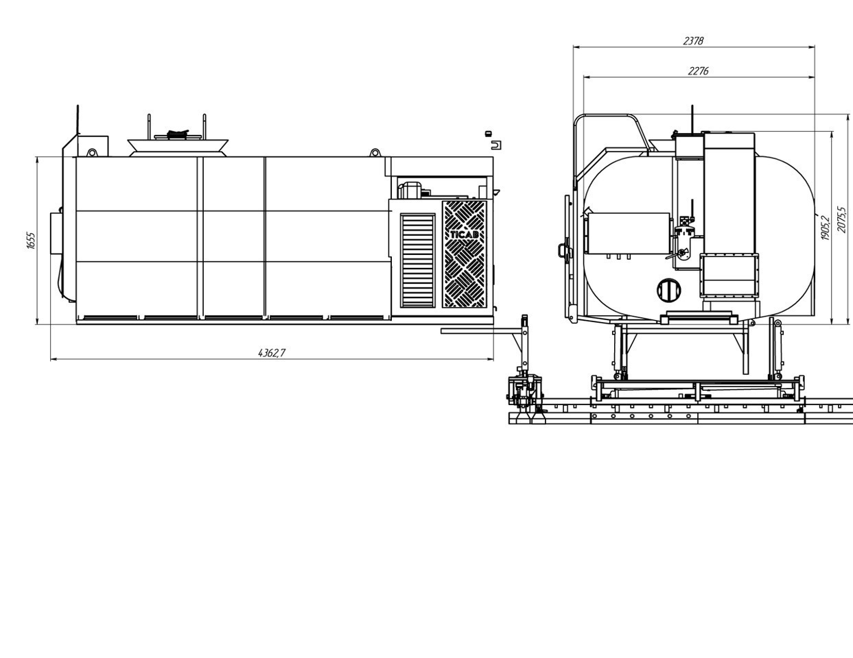 Xe bơm bê tông mới TICAB Asphalt Distributor, 8000 L, Аutonomous Asphalt Sprayer, Manufacturer: hình 7
