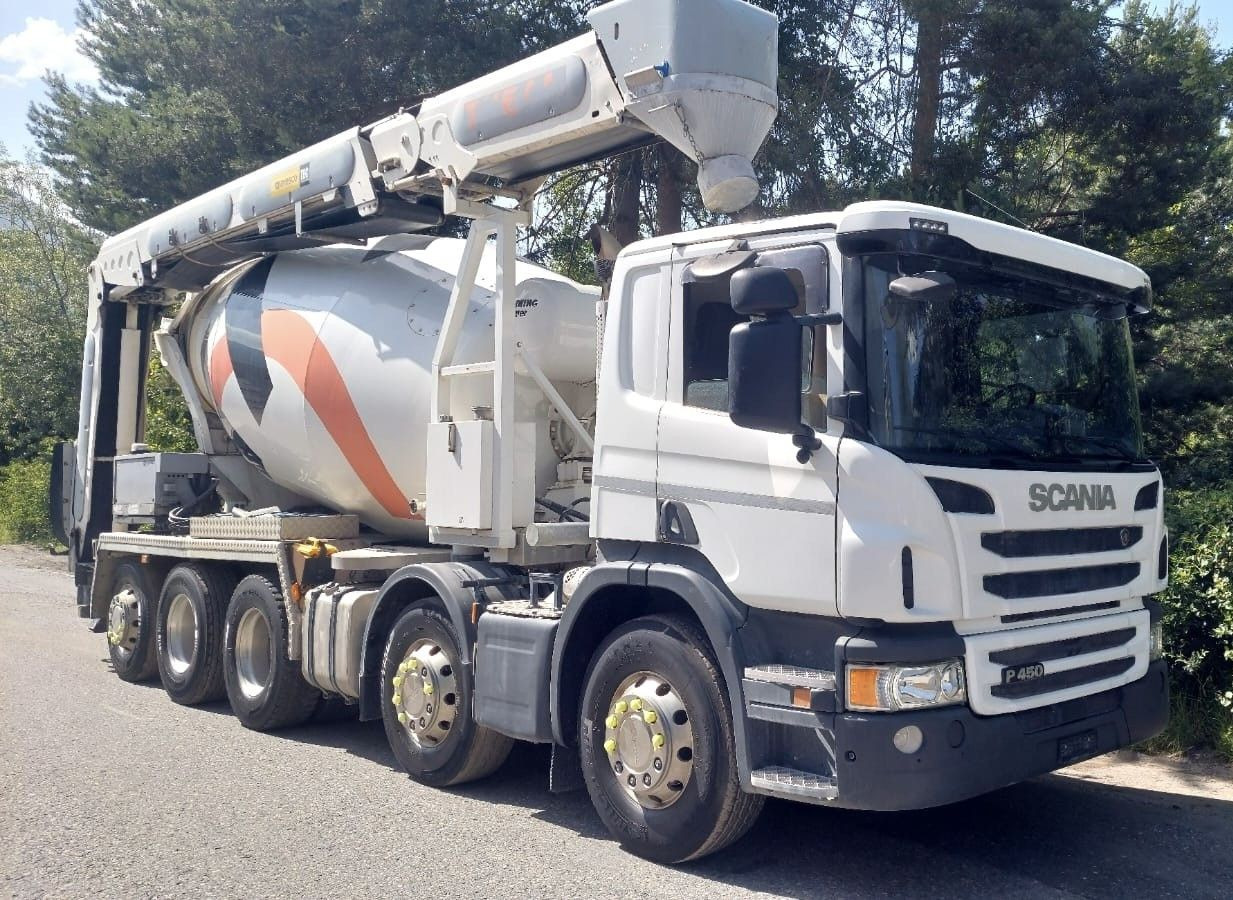 Scania P450 LB 10x4,E6,Stetter 10m³,Förderband/belt 16m - Xe trộn bê tông: hình 1 Scania P450 LB 10x4,E6,Stetter 10m³,Förderband/belt 16m - Xe trộn bê tông: hình 1