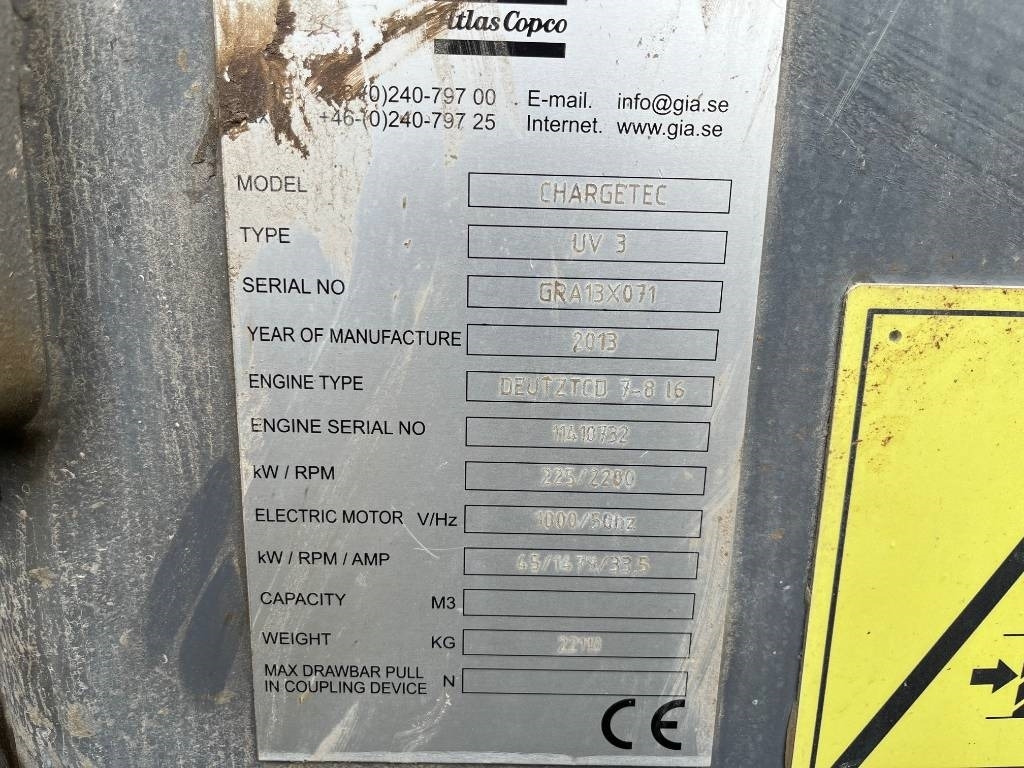 Atlas Copco Chargetec UV 3 - Giàn khoan: hình 5 Atlas Copco Chargetec UV 3 - Giàn khoan: hình 5