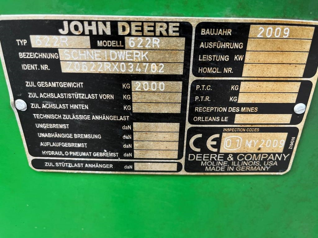John Deere 622R Skärbord / Header 22 fot till JD T550 i - Đính kèm máy gặt: hình 4 John Deere 622R Skärbord / Header 22 fot till JD T550 i - Đính kèm máy gặt: hình 4