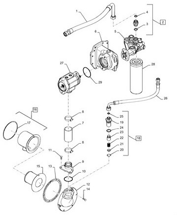 Case Magnum - obudowa napędu pompy hydraulicznej 84379688 - Bơm thủy lực cho Máy móc nông nghiệp: hình 2 Case Magnum - obudowa napędu pompy hydraulicznej 84379688 - Bơm thủy lực cho Máy móc nông nghiệp: hình 2