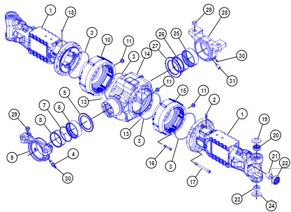 Caterpillar Cat TH514C TH417C - oś tylna - obudowa osi 320-7331 - Trục sau cho Máy móc xây dựng: hình 1 Caterpillar Cat TH514C TH417C - oś tylna - obudowa osi 320-7331 - Trục sau cho Máy móc xây dựng: hình 1