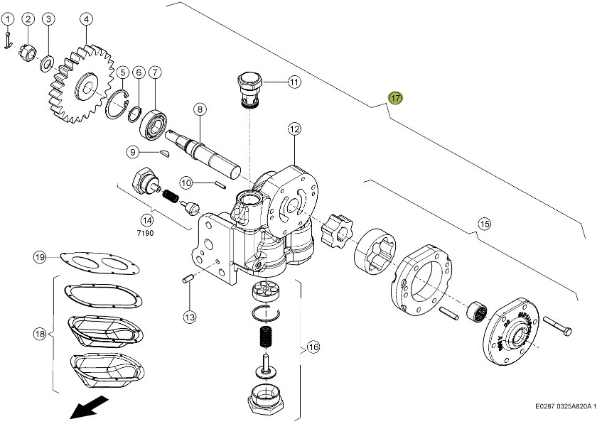 Claas Xerion 4000 - most przedni - pompa oleju 0006279061 - Bơm dầu nhớt cho Máy móc nông nghiệp: hình 1 Claas Xerion 4000 - most przedni - pompa oleju 0006279061 - Bơm dầu nhớt cho Máy móc nông nghiệp: hình 1