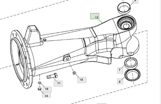 John Deere 7830 Obudowa Pochwa Przedniej Osi Prawa R269499 - Trục trước cho Máy móc nông nghiệp: hình 1 John Deere 7830 Obudowa Pochwa Przedniej Osi Prawa R269499 - Trục trước cho Máy móc nông nghiệp: hình 1