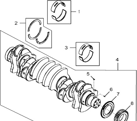 John Deere 9470RX - Wał korbowy RE522871 (Silnik) - Trục khuỷu cho Máy móc nông nghiệp: hình 1 John Deere 9470RX - Wał korbowy RE522871 (Silnik) - Trục khuỷu cho Máy móc nông nghiệp: hình 1