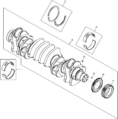John Deere 9470RX - Wał korbowy RE539339 (Silnik) - Trục khuỷu cho Máy móc nông nghiệp: hình 1 John Deere 9470RX - Wał korbowy RE539339 (Silnik) - Trục khuỷu cho Máy móc nông nghiệp: hình 1