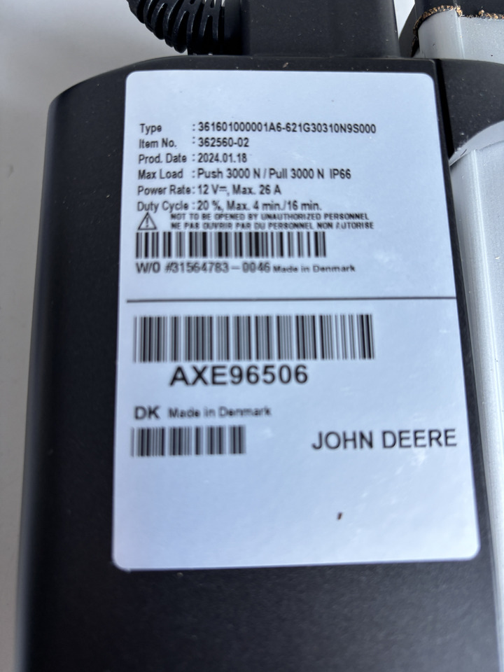 John Deere sieczkarnia - siłownik klapy wysypu AXE96506 - Linh kiện điện cho Máy gặt đập thức ăn gia súc: hình 2 John Deere sieczkarnia - siłownik klapy wysypu AXE96506 - Linh kiện điện cho Máy gặt đập thức ăn gia súc: hình 2