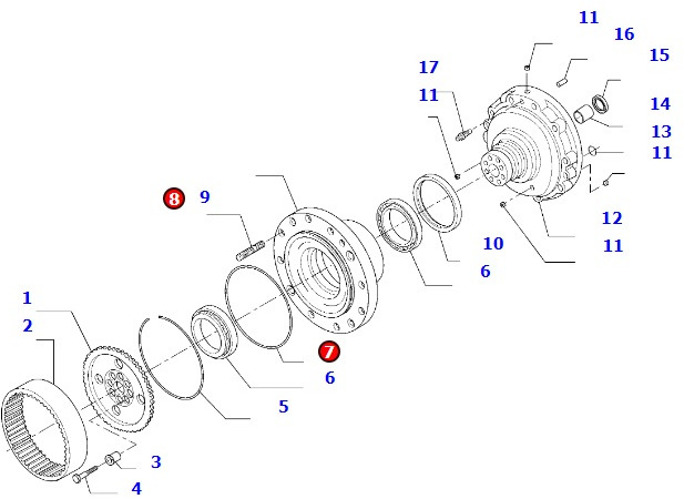 Komatsu WA100 - most napędowy przedni Carraro - koło tarczowe 727134298 - Trục và các bộ phận cho Máy móc nông nghiệp: hình 1 Komatsu WA100 - most napędowy przedni Carraro - koło tarczowe 727134298 - Trục và các bộ phận cho Máy móc nông nghiệp: hình 1