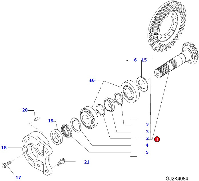 Komatsu WA100 - most napędowy przedni Carraro - wałek atakujący atak 42W-22-H0P89 - Trục và các bộ phận cho Máy móc nông nghiệp: hình 1 Komatsu WA100 - most napędowy przedni Carraro - wałek atakujący atak 42W-22-H0P89 - Trục và các bộ phận cho Máy móc nông nghiệp: hình 1