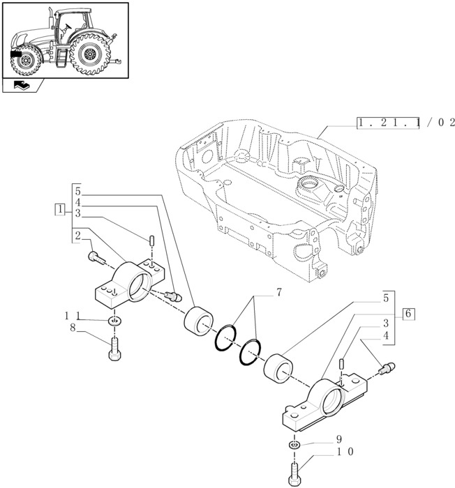 New Holland T6010 Czop zawieszenia obr 87311596 - Hệ thống treo cho Máy cày: hình 1 New Holland T6010 Czop zawieszenia obr 87311596 - Hệ thống treo cho Máy cày: hình 1