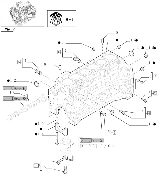 New Holland T6010 T6090 T6070 T7230 Blok cylindra 6 cylinders 2831313 - Khối xi lanh cho Máy cày: hình 1 New Holland T6010 T6090 T6070 T7230 Blok cylindra 6 cylinders 2831313 - Khối xi lanh cho Máy cày: hình 1