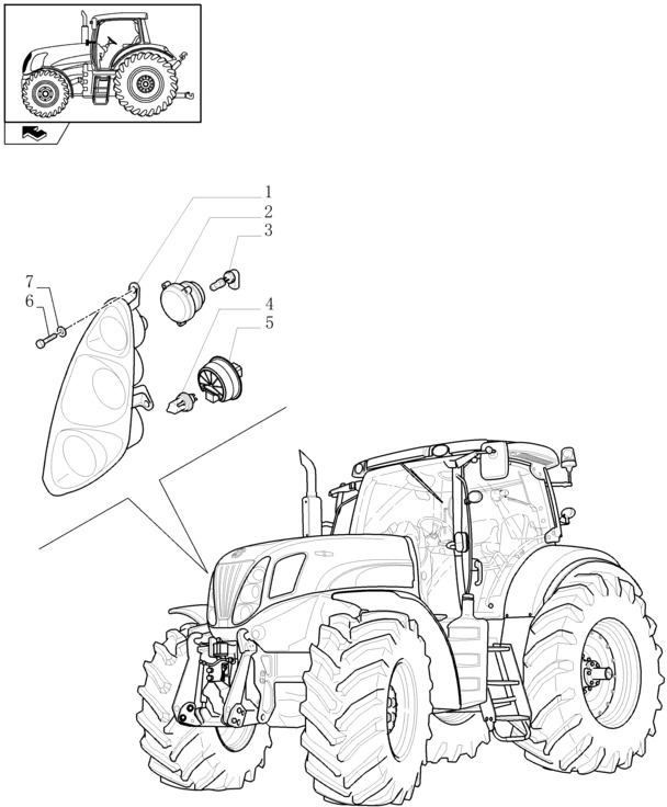 New Holland T6010 `ref`lektor przedni halogen, 12v, clear 82037493 - Đèn trước cho Máy cày: hình 1 New Holland T6010 `ref`lektor przedni halogen, 12v, clear 82037493 - Đèn trước cho Máy cày: hình 1