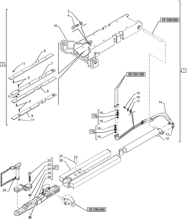 New Holland T6090 T6070 Prowadnica ślizgowa 670mm l x 40mm w x 8mm thk 82036279 - Khung/ Sườn cho Máy cày: hình 1 New Holland T6090 T6070 Prowadnica ślizgowa 670mm l x 40mm w x 8mm thk 82036279 - Khung/ Sườn cho Máy cày: hình 1