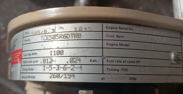 Silnik Cummins 505/8.3 8.3L C8.3-C o mocy 260 KM Model 1845 - Động cơ cho Máy móc xây dựng: hình 3 Silnik Cummins 505/8.3 8.3L C8.3-C o mocy 260 KM Model 1845 - Động cơ cho Máy móc xây dựng: hình 3