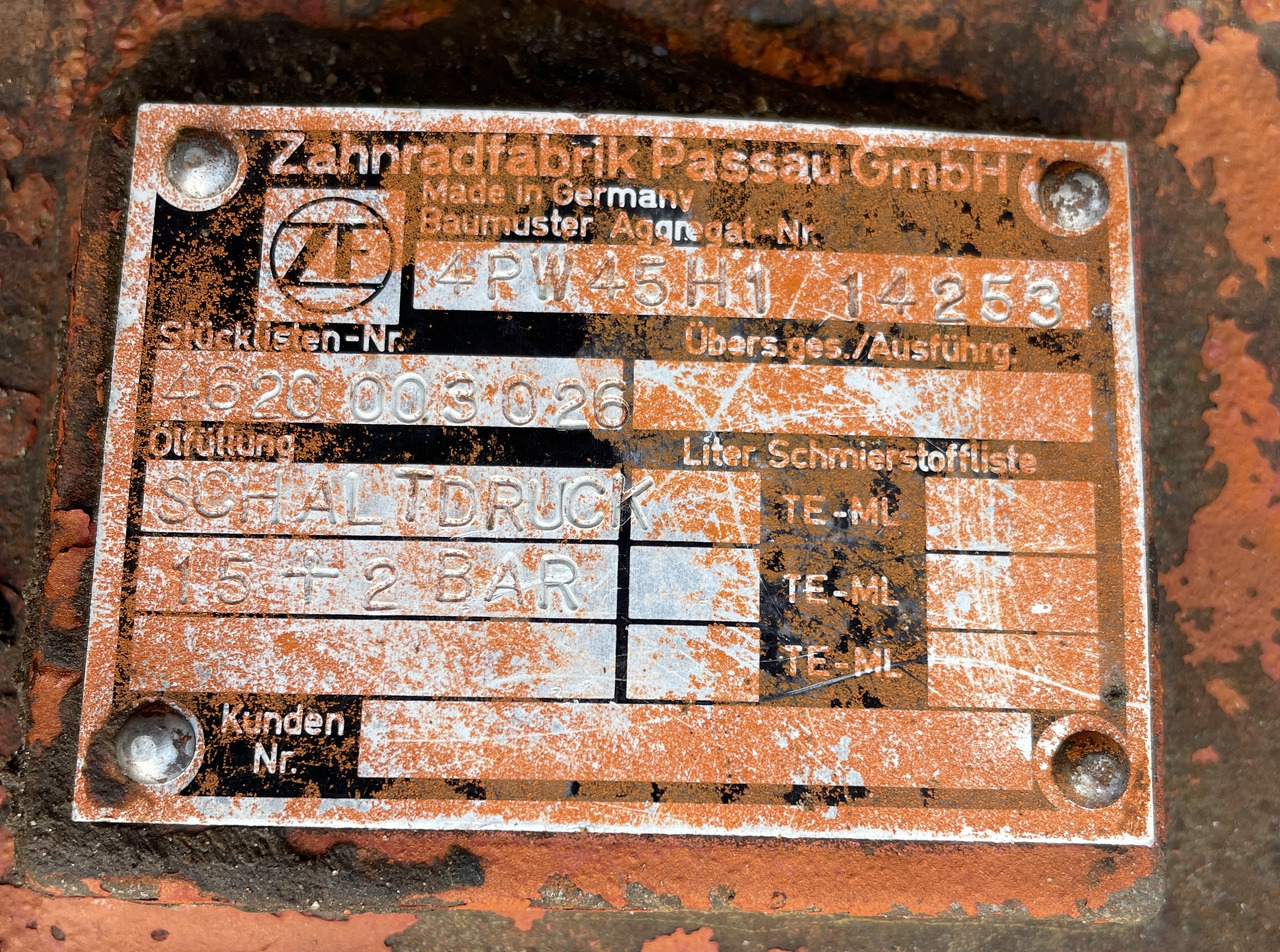 ZF 4PW45H1 ZETTELMEYER ZL4001 VOLVO - skrzynia biegów - Hộp số cho Máy móc nông nghiệp: hình 4 ZF 4PW45H1 ZETTELMEYER ZL4001 VOLVO - skrzynia biegów - Hộp số cho Máy móc nông nghiệp: hình 4